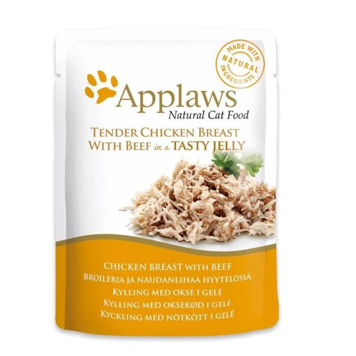 Applaws Bustina Gatto Pollo Manzo In Gelatina 16 X 70 G 3 Applaws Bustina Gatto Pollo Manzo In Gelatina 16 X 70 G