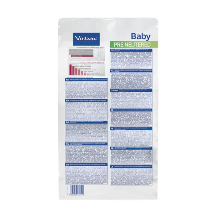 Virbac Veterinary HPM Baby Pre Neutered Cat 1.5 Kg 4 Virbac Veterinary HPM Baby Pre Neutered Cat 1.5 Kg - immagine 2