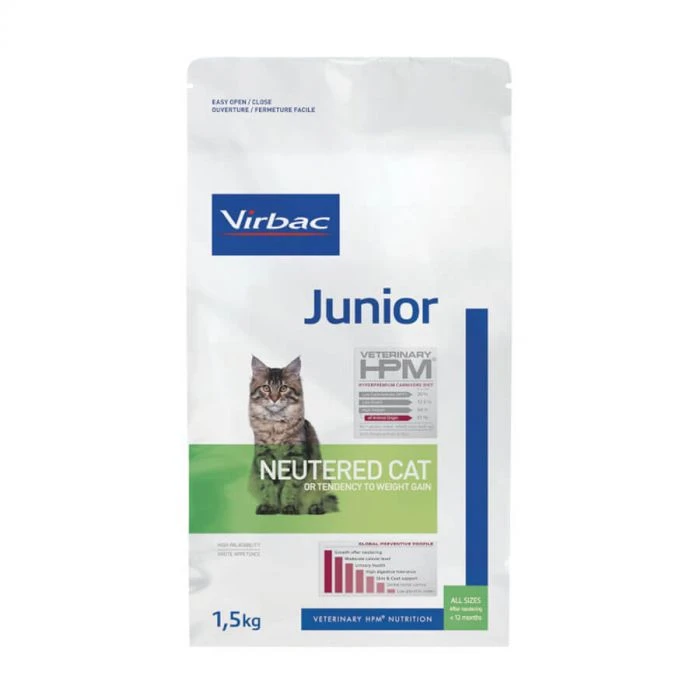 Virbac Veterinary HPM Junior Neutered Cat 1.5 Kg 3 Virbac Veterinary HPM Junior Neutered Cat 1.5 Kg