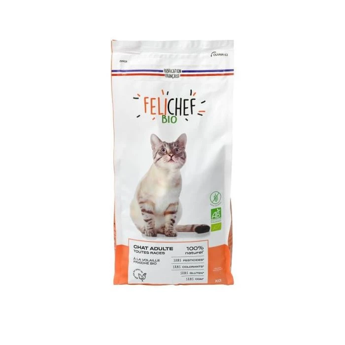 Felichef Crocchette BIO Senza Cereali, Senza Gluten Gatto Adulto 5 Kg