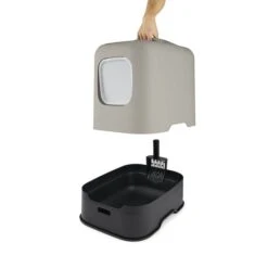 Rotho Cat Toilet Biala Cappuccino -Forniture Per Gatti gris 1