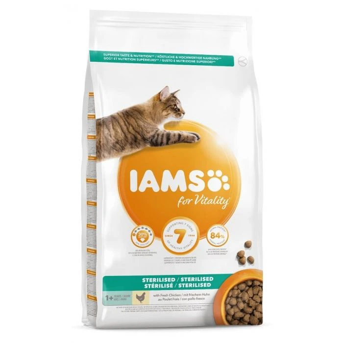 IAMS Vitality Crocchette Gatti Sterilizzati Pollo 10 Kg