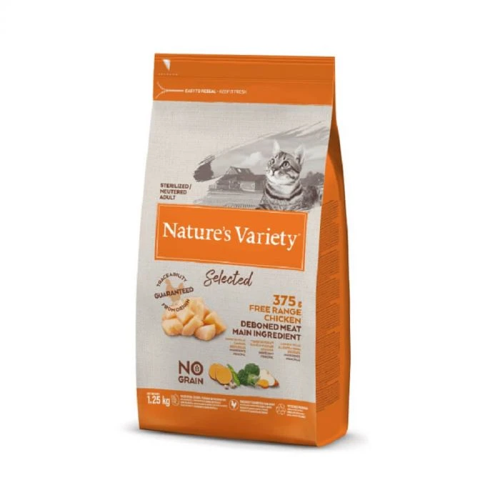Nature's Variety Nature's Variety Crocchette Selected Gatto Sterilizzato Pollo 1.25 Kg 3 Nature's Variety Nature's Variety Crocchette Selected Gatto Sterilizzato Pollo 1.25 Kg