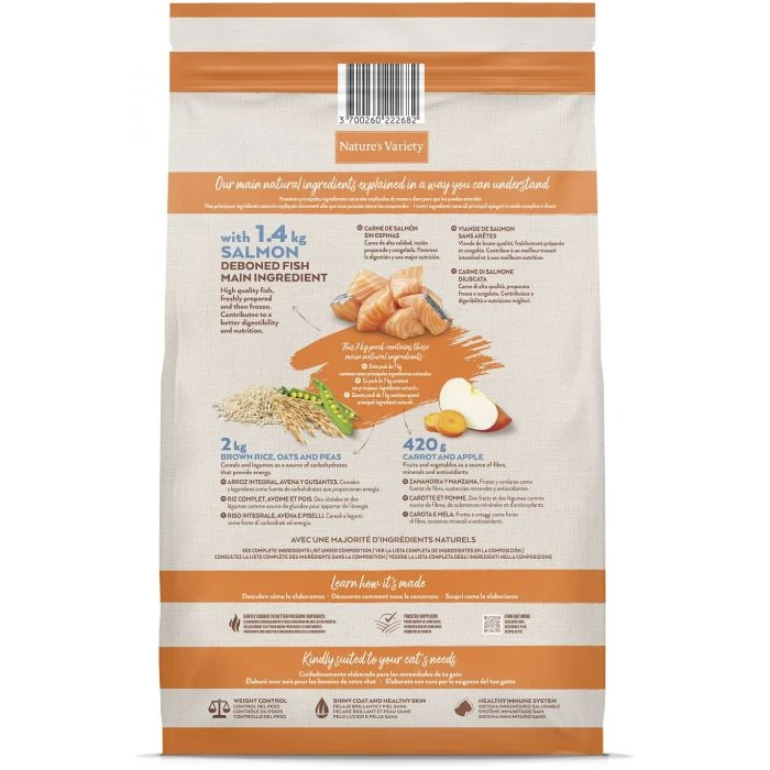 Nature's Variety Nature's Variety Crocchette Original Cat Sterilized Salmone 3 Kg 4 Nature's Variety Nature's Variety Crocchette Original Cat Sterilized Salmone 3 Kg - immagine 2