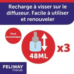 Feliway Friends Ricarica 48 Ml X3 -Forniture Per Gatti pack feliway friends recharge 3 x 48 ml 3