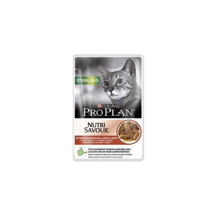 Purina Proplan Cat Nutrisavour Sterilised Manzo 26 Bustine 85 G 3 Purina Proplan Cat Nutrisavour Sterilised Manzo 26 Bustine 85 G