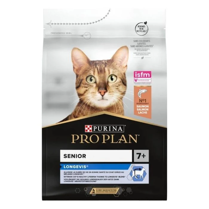 Purina Proplan Original Cat Longevis Senior 7+ Salmone 3 Kg 4 Purina Proplan Original Cat Longevis Senior 7+ Salmone 3 Kg - immagine 2