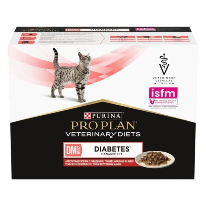 Purina Proplan PPVD Feline Diabete DM Bustine Manzo 10 X 85 G 4 Purina Proplan PPVD Feline Diabete DM Bustine Manzo 10 X 85 G - immagine 2