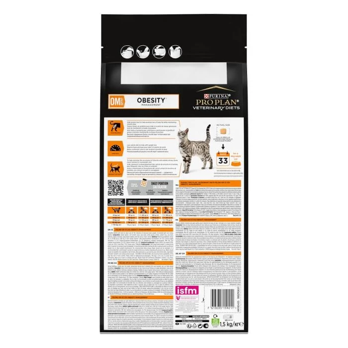 Purina Proplan PPVD Feline Obesity OM 1.5 Kg 5 Purina Proplan PPVD Feline Obesity OM 1.5 Kg - immagine 3