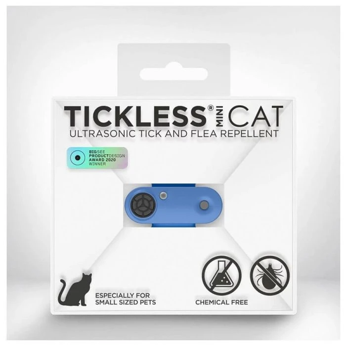 Tickless Mini Cat Blu Grec Ricaricabile 3 Tickless Mini Cat Blu Grec Ricaricabile